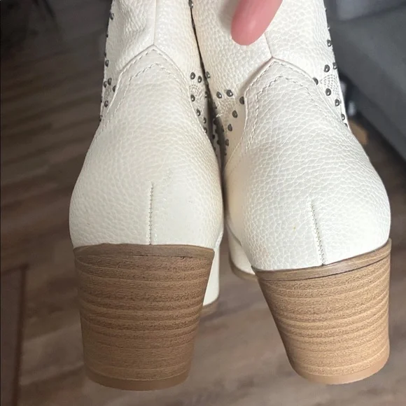 Cream Rhinestone Booties - Picture 6 of 10